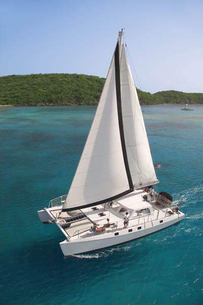 Catamaran wedding on st Thomas